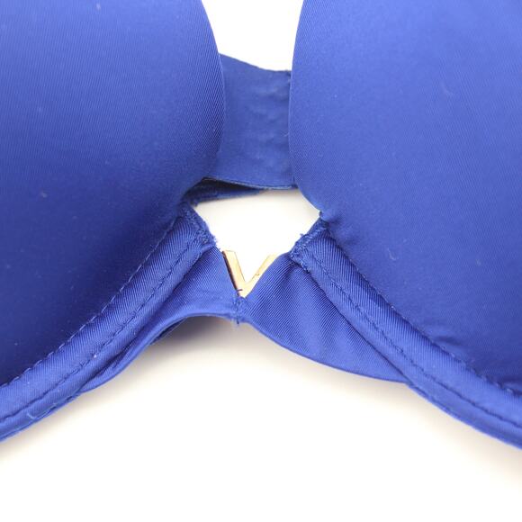 Victoria’s Secret Bra Womens 32D Blue Very Sexy Push-Up V Charm - Picture 6 of 11